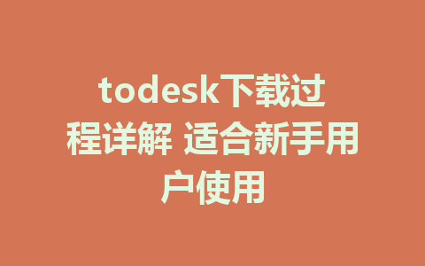 todesk下载过程详解 适合新手用户使用